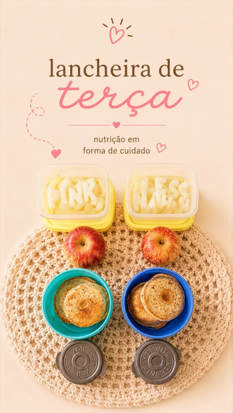 Lancheira com uvas, fruta e pão